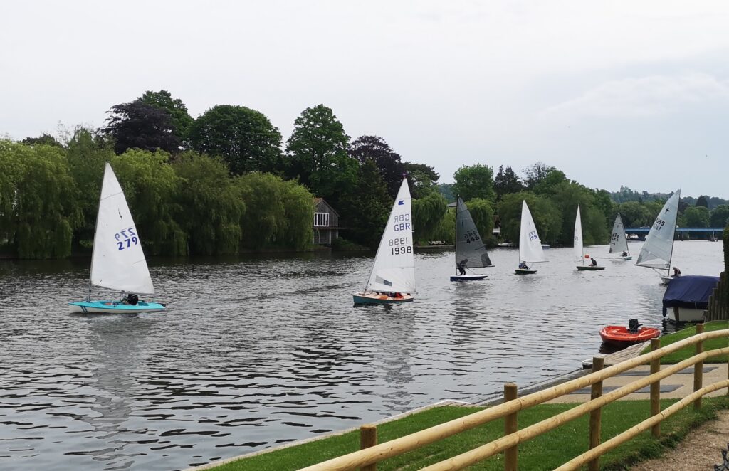 The downwind leg on the first lap of Spring Series racing 15th May 2022